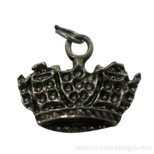 Metal Pendant, Fancy Crown Design, Made of Alloy, Customized Colors are Accepted